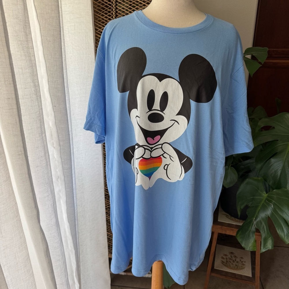 Disney Rainbow Pride Blue Mickey Mouse‎ T-Shirt